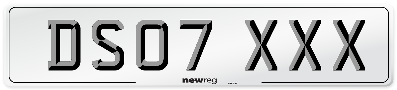 DS07 XXX Number Plate from New Reg